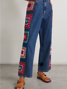 FARM Rio Crochet-Panel Women's Jeans
